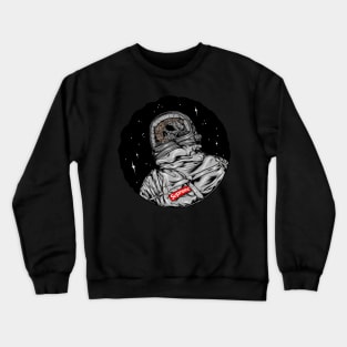 dead astronaut stay supr*me Crewneck Sweatshirt